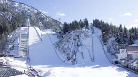 Championship ski jumping arena